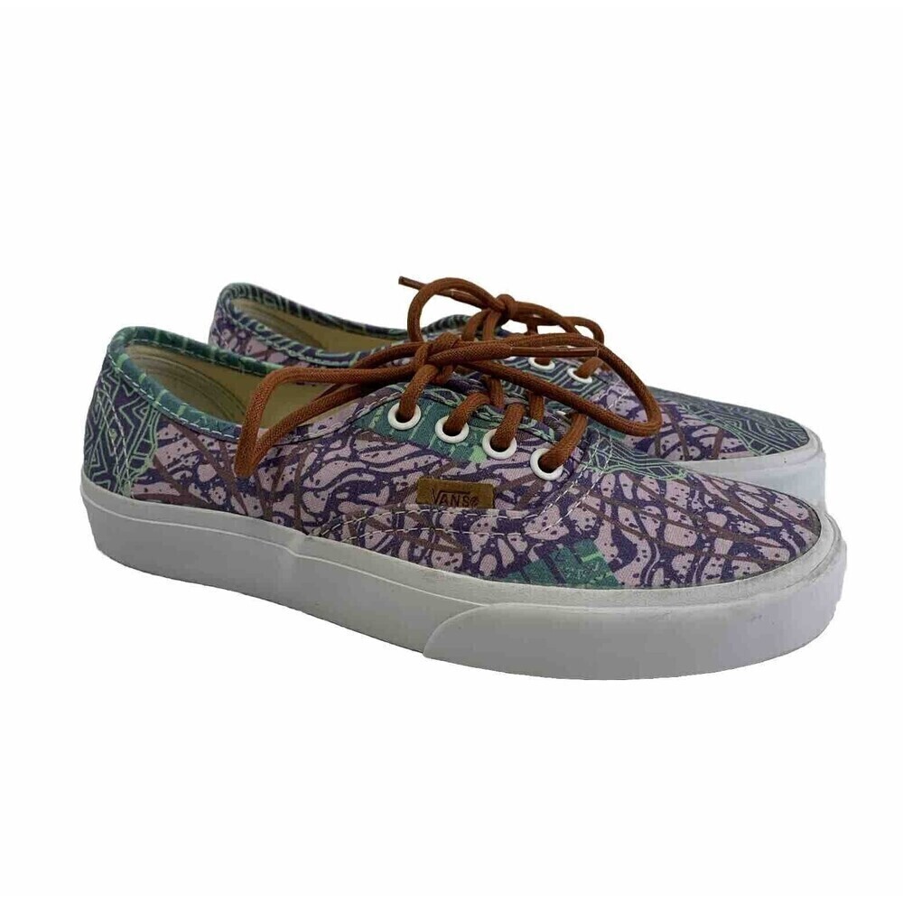 Vans California Tribe Washed Helio Lace Up Sneaker Purple Green Canvas Womens 6